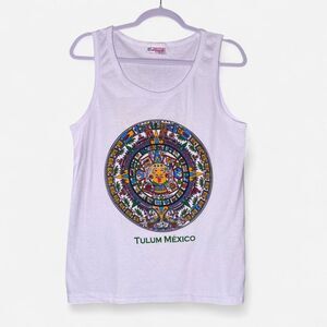 Aztec Calendar from Tulum Mexico Tank